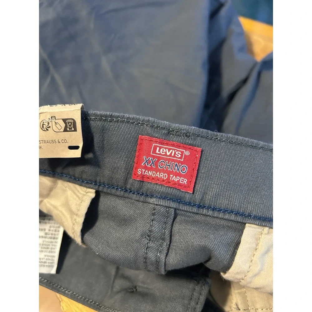 New Levi's XX Chino Standard Taper‎ Pants Men's 29x30 Blue Stretch Casual Twill